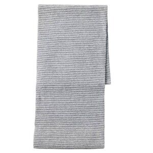 GOOD MAN BRAND Ottoman Rib Wool & Cashmere Scarf In Grey Heather